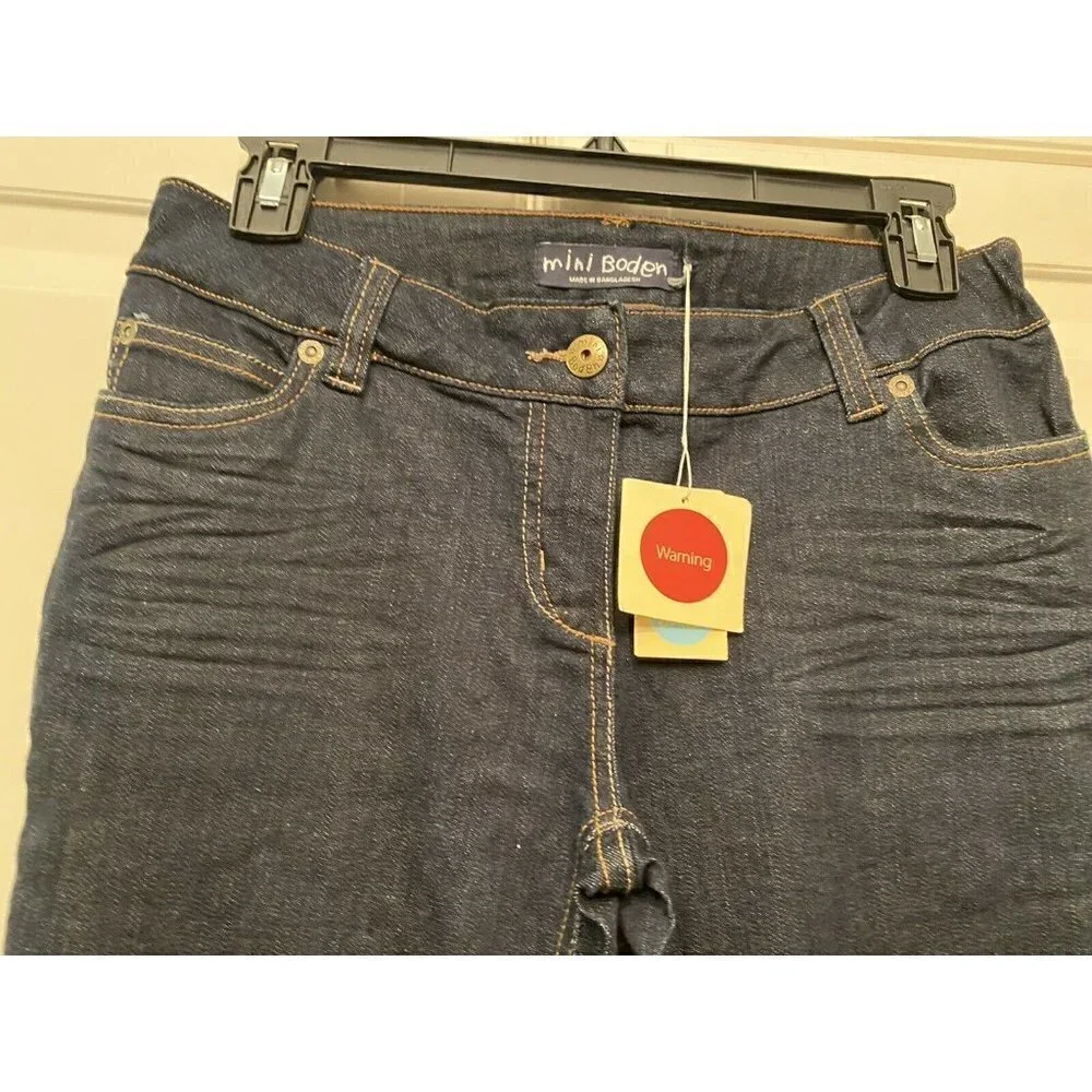 Mini Boden Sz 13 Girl’s Blue Jeans NWT‎